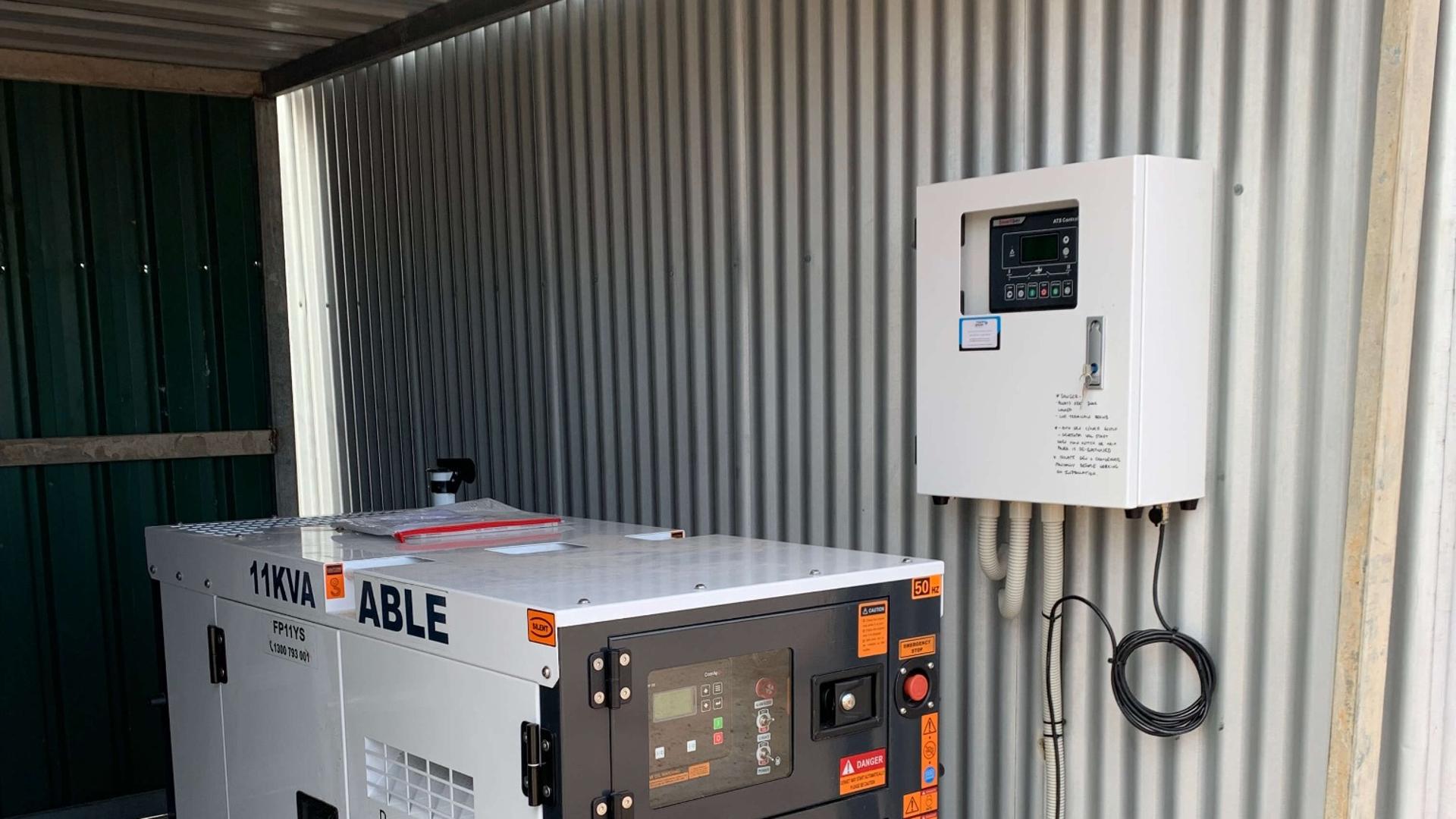 Veranda downlights at night