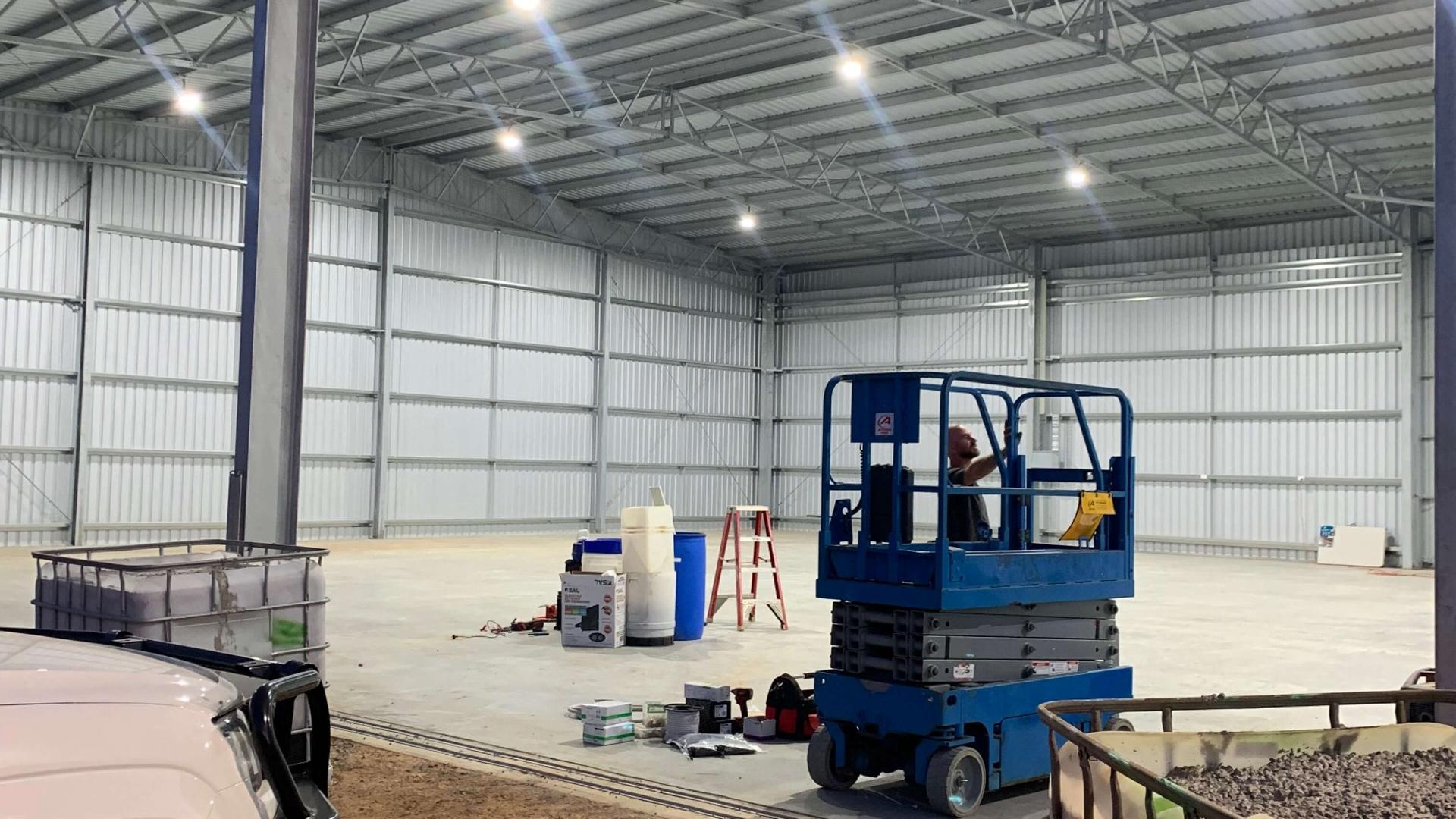 Solar panels on roof of rural house